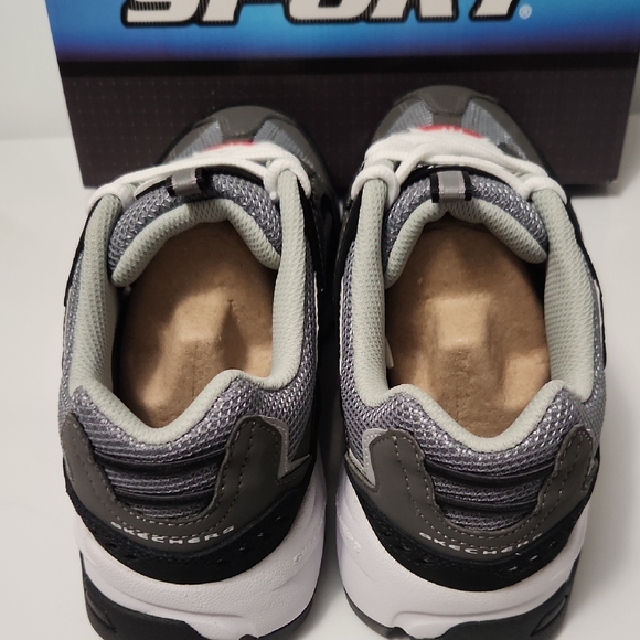Skechers Sport Black and White Wide Fit Sneakers - Picture 4 of 6